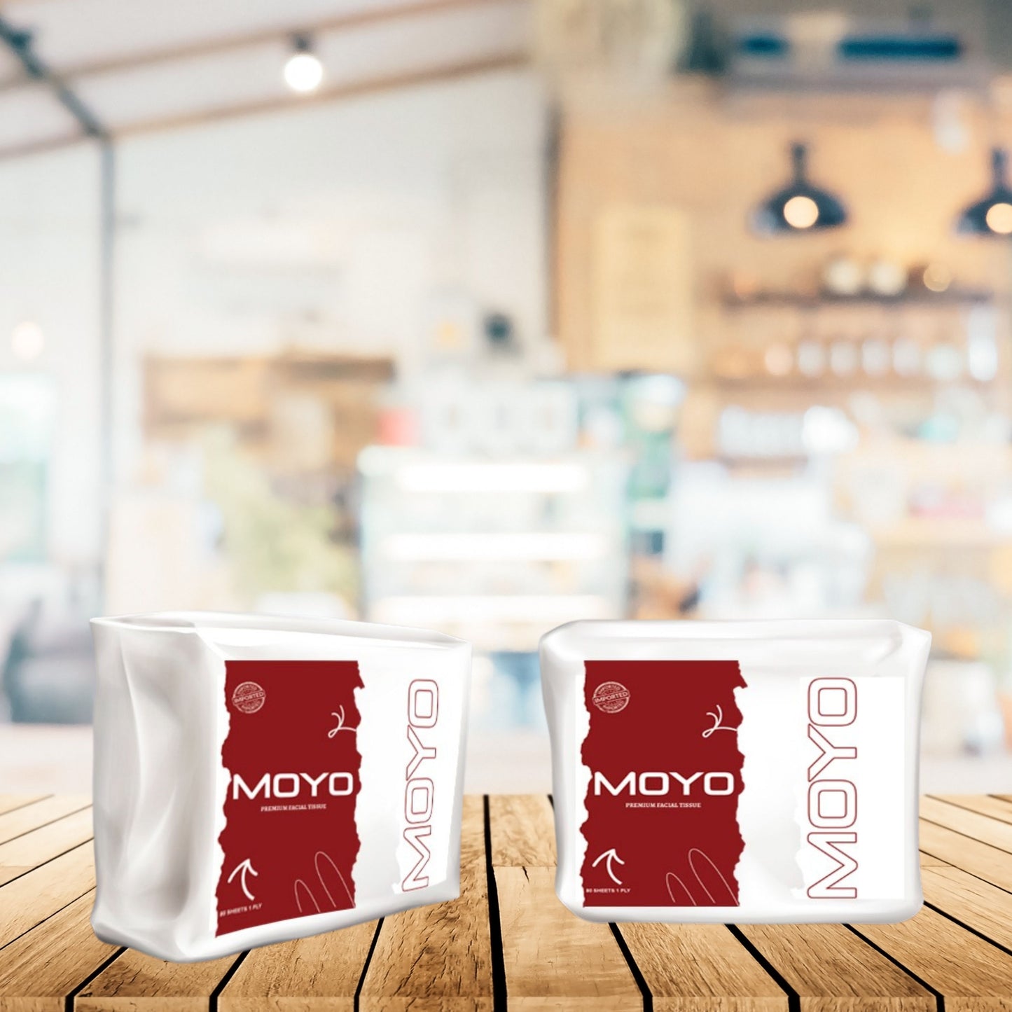 Moyo Premium Tissue Paper Napkins - Pack of 4 (100 Pulls Per Pack, 400 Sheets)