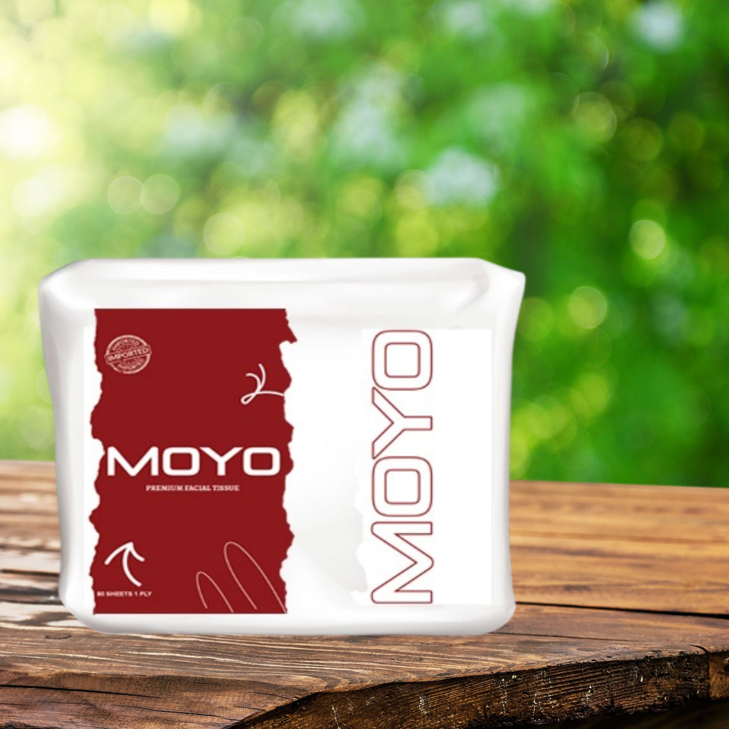 Moyo Premium Tissue Paper Napkins - Pack of 4 (100 Pulls Per Pack, 400 Sheets)
