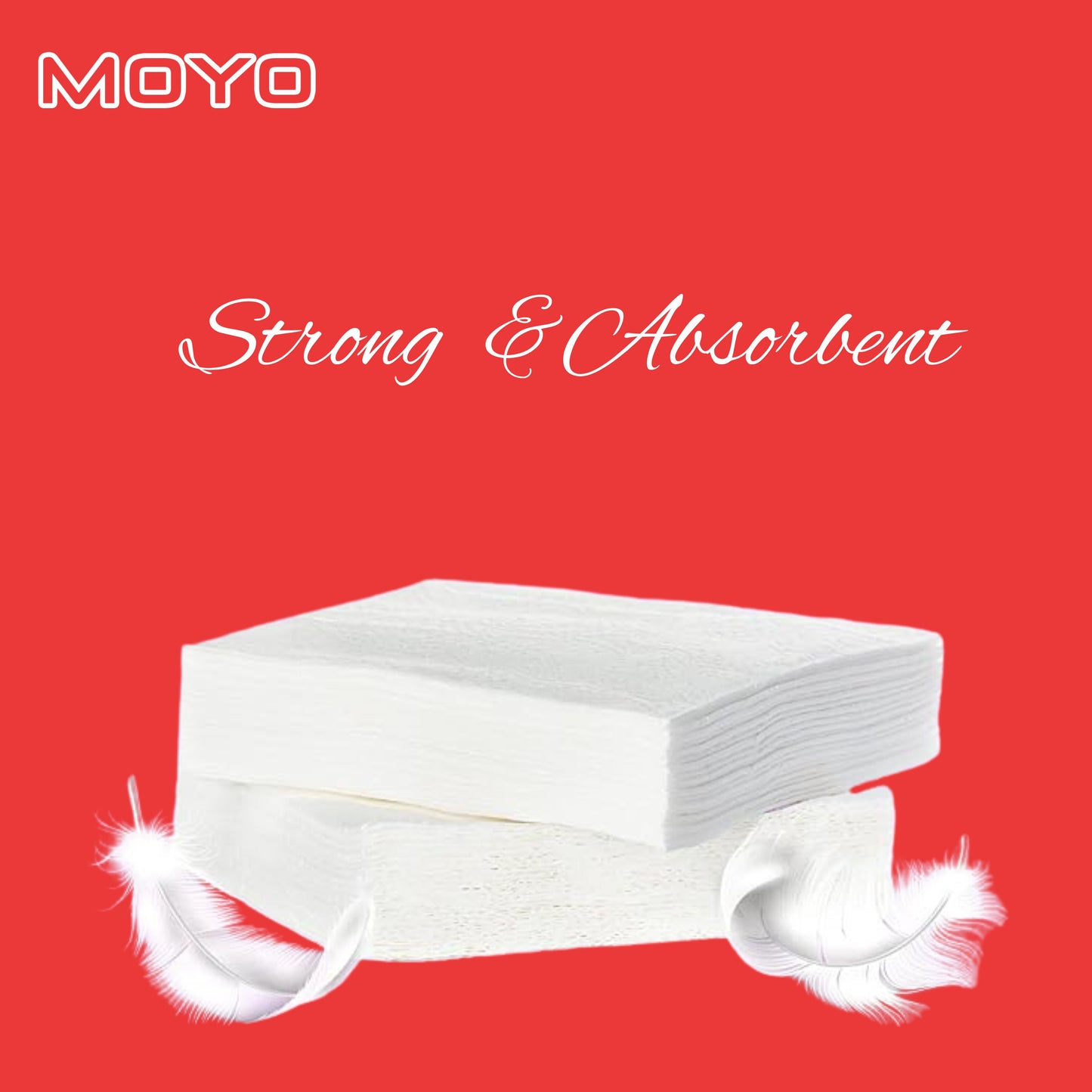 Moyo Premium Tissue Paper Napkins - Pack of 4 (100 Pulls Per Pack, 400 Sheets)