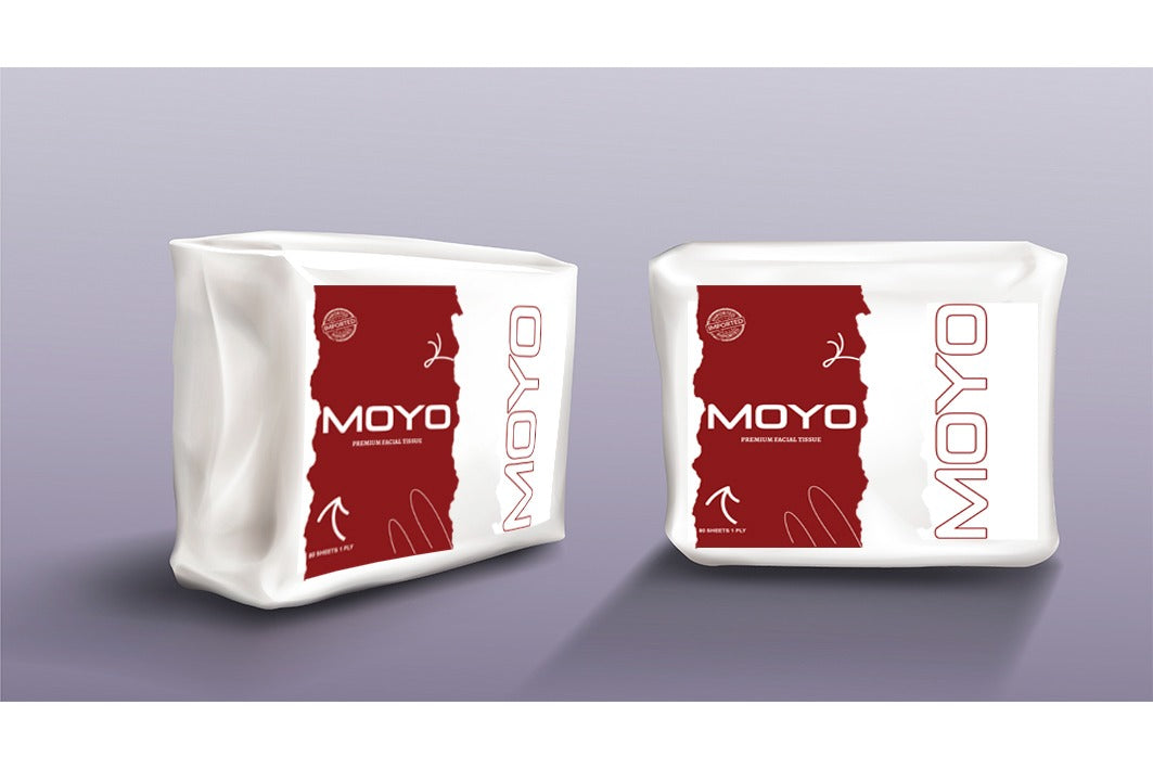 Moyo Premium Tissue Paper Napkins - Pack of 4 (80 Pulls Per Pack, 320Sheets)